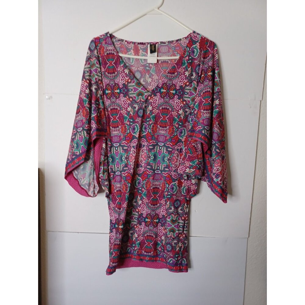 Laundry By Shelli Segal Blouse Womens Small Long Sleeve Top  Floral